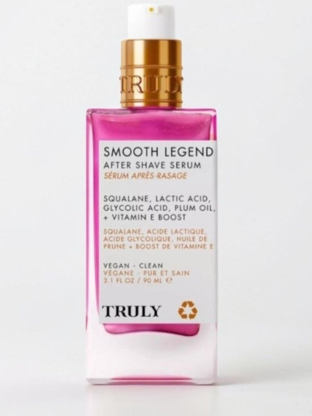 TRULY Smooth Legend After Shave Serum Squalane Glycolic Vit E NEW